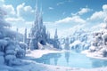 Whimsical winter illustrations depicting fantasy