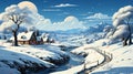 Whimsical winter wonderland. Created with Generative AI
