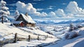 Whimsical winter wonderland. Created with Generative AI