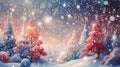 Whimsical Winter Wonderland: A Dreamy Illustration of Snowy Tree