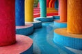 Whimsical Wonders: A Vibrant Exploration of Abstract Patterns in Suburban Petting Zoos Royalty Free Stock Photo