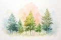 Whimsical Woods: A Dreamy Half-Body Illustration of Blurred Tree