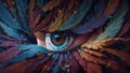 Whimsical world of fantasy, a close-up view reveals the captivating allure of eyes, nestled among a tapestry of vibrant.