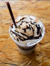 Whip cream ice mocca coffee Royalty Free Stock Photo