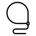Whip lasso icon, outline style