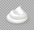 Whipped Cream Realistic Icon Vector Sign