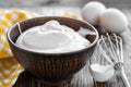 Whipped eggs Royalty Free Stock Photo