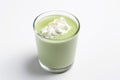 Whipped green tea milk latte. Generate Ai