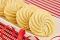Whipped shortbread pinwheels Royalty Free Stock Photo