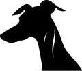 Whippet Black Silhouette Generative Ai Royalty Free Stock Photo