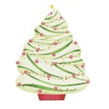 Whipping cream Christmas tree illustration for decoration on Chistmas holiday party