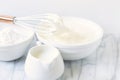 Whipping cream in white Royalty Free Stock Photo