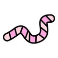 Whipworm icon vector flat