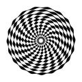 Whirl Movement Illusion. Abstract Circle Op Art Design Royalty Free Stock Photo