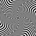 Whirl twisting movement illusion. Abstract op art design Royalty Free Stock Photo