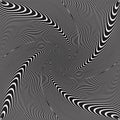 Whirl vortex movement illusion in abstract op art design Royalty Free Stock Photo