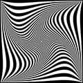 Vortex twisting movement illusion in abstract op art design Royalty Free Stock Photo
