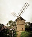 Whirling Beauty - Windmill of the Crac Moor & x28;Tregor, Brittany Royalty Free Stock Photo