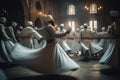 Whirling Dervish sufi religious dance created by generative AI