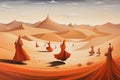 Whirling Dervishes in the Desert generated by AI