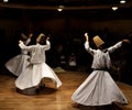 Whirling Dervishes show, sufi music, cappadocia, turkey Royalty Free Stock Photo