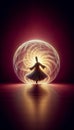 Whirling sufi darvish, Sufism and spirituality concept Royalty Free Stock Photo