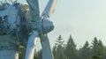 Whirling Symphony: A Majestic Close Up of an Airplane Propeller