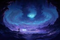 Whirling vortex elementals, conjuring powerful storms with their elemental prowess - Generative AI