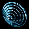 Whirlpool, black hole, radial lines with rotating distortion. Abstract spiral, vortex shape, element