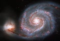 Whirlpool Galaxy. Spiral galaxy M51 or NGC 5194 Royalty Free Stock Photo