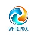 Whirlpool logo concept design. Symbol graphic template element Royalty Free Stock Photo