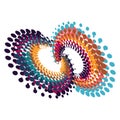 Whirlpool radial lines with rotating distortion. Abstract spiral, vortex shape, element
