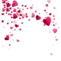 Whirlwind Confetti of Hearts Royalty Free Stock Photo