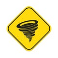 Whirlwind sign Tornado Hurricane Hurricane - storm. Yellow background. Vector illustration