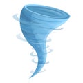 Whirlwind tornado icon, cartoon style