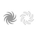 Whirpool grey set icon . Royalty Free Stock Photo