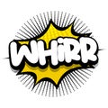 whirr Comic book explosion bubble vector illustration Royalty Free Stock Photo