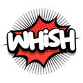 Whish Comic book explosion bubble vector illustration Royalty Free Stock Photo