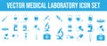 VECTOR MEDICAL LABORATORY ICON SET Royalty Free Stock Photo