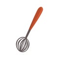 Whisk or beater, kitchen utensil cartoon vector Illustration