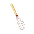 Whisk, beater, mixing tool. Manual mixer, whipper for cream whipping, beating, blending. Corolla accessory, utensil for