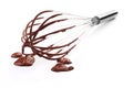 Whisk with chocolate