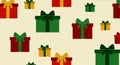 Colorful presents with bows bring holiday cheer and festive spirit to your Christmas designs Royalty Free Stock Photo