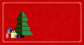 Vibrant minimalist Christmas tree illustration with gifts for holiday celebration designs Royalty Free Stock Photo