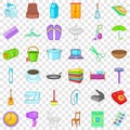 Whisk icons set, cartoon style Royalty Free Stock Photo