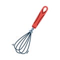 Whisk Tool with Handle as Cooking Utensil Vector Illustration