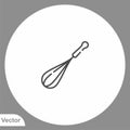 Whisk vector icon sign symbol Royalty Free Stock Photo