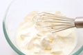 Whisked Cream in a Bowl