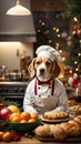 Whiskers and Wonders: Beagle Chef\'s Culinary Craftsmanship in the Christmas Kitchen