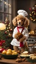 Whiskers and Wonders: Poodle Chef\'s Culinary Craftsmanship in the Christmas Kitchen
